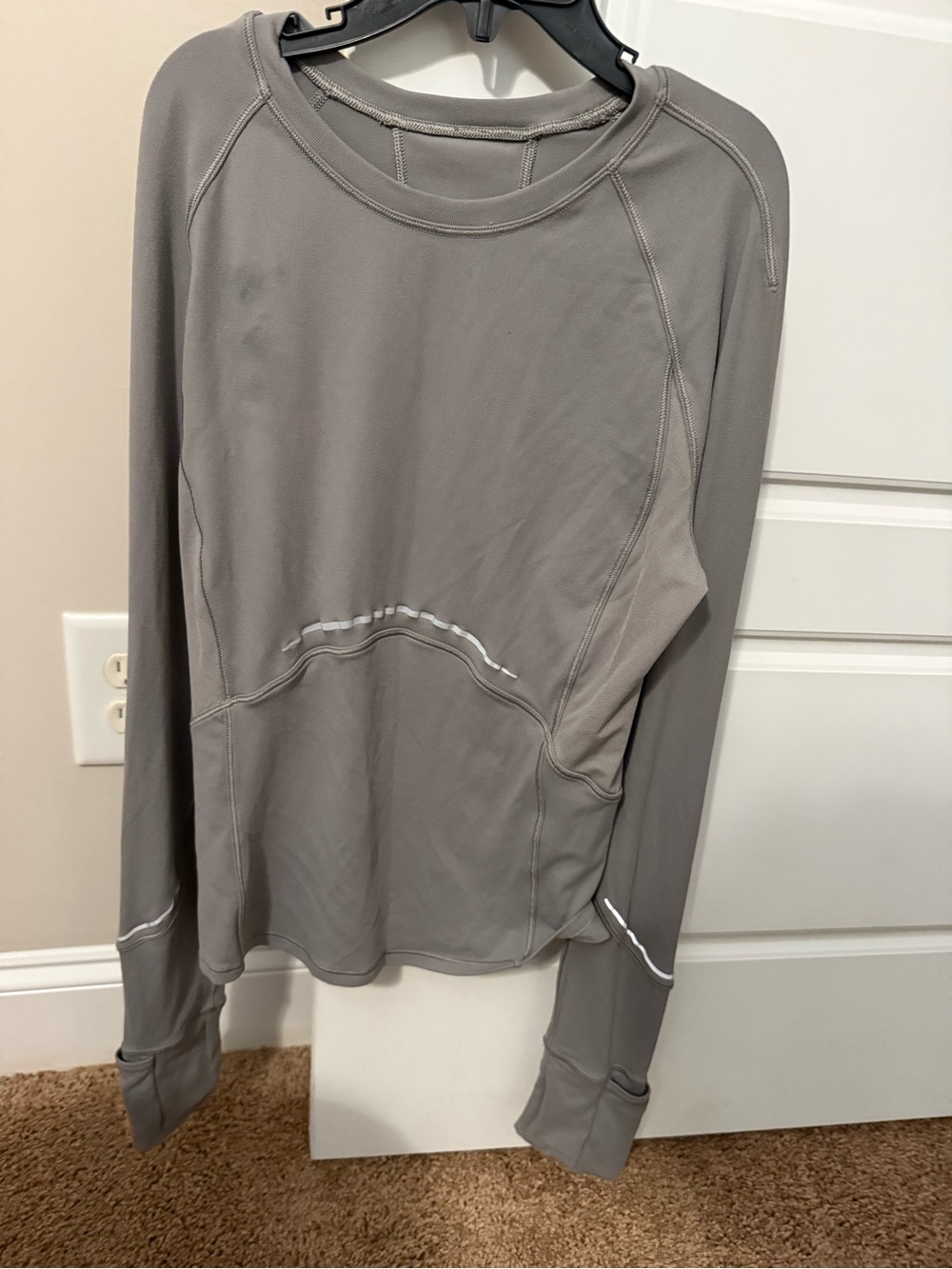 Lululemon Lightweight Gray Performance Long Sleeve Top